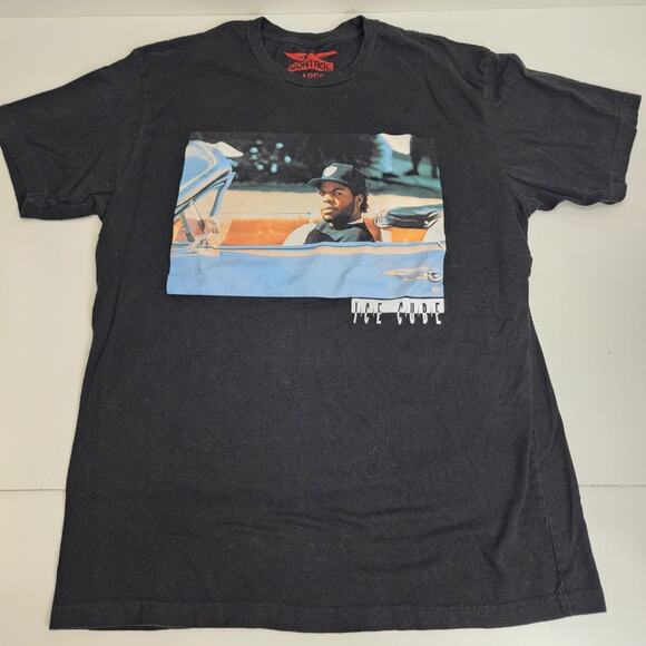 Boys in the Hood Rapper Ice Cube Black Short Sleeve Tee Shirt Men's Size L - Picture 1 of 4